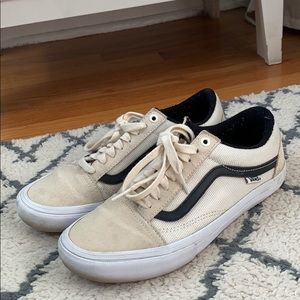 Vans Old Skool Pro Marshmallow and Black Sneakers